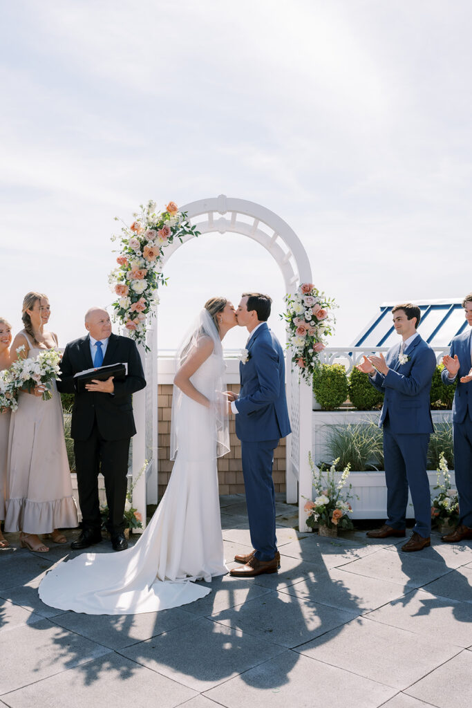Rooftop wedding ceremony at Hotel LBI