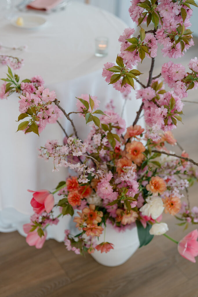 Wedding florals by Wild & Crafted featuring soft, coastal-inspired blooms