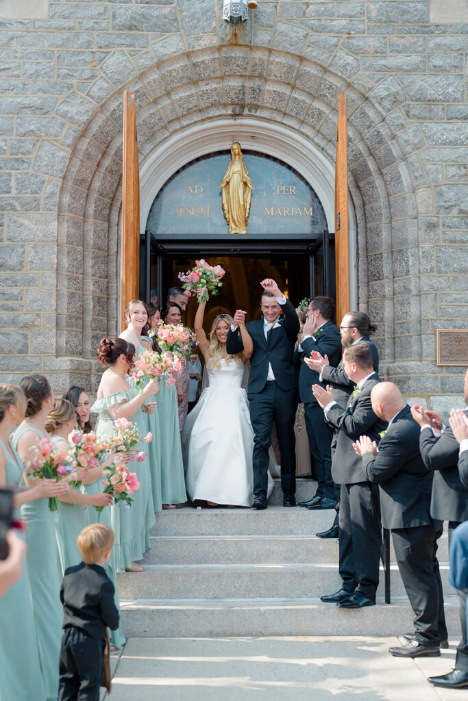Wedding ceremony at Our Lady Star of the Sea church in Cape May, New Jersey
