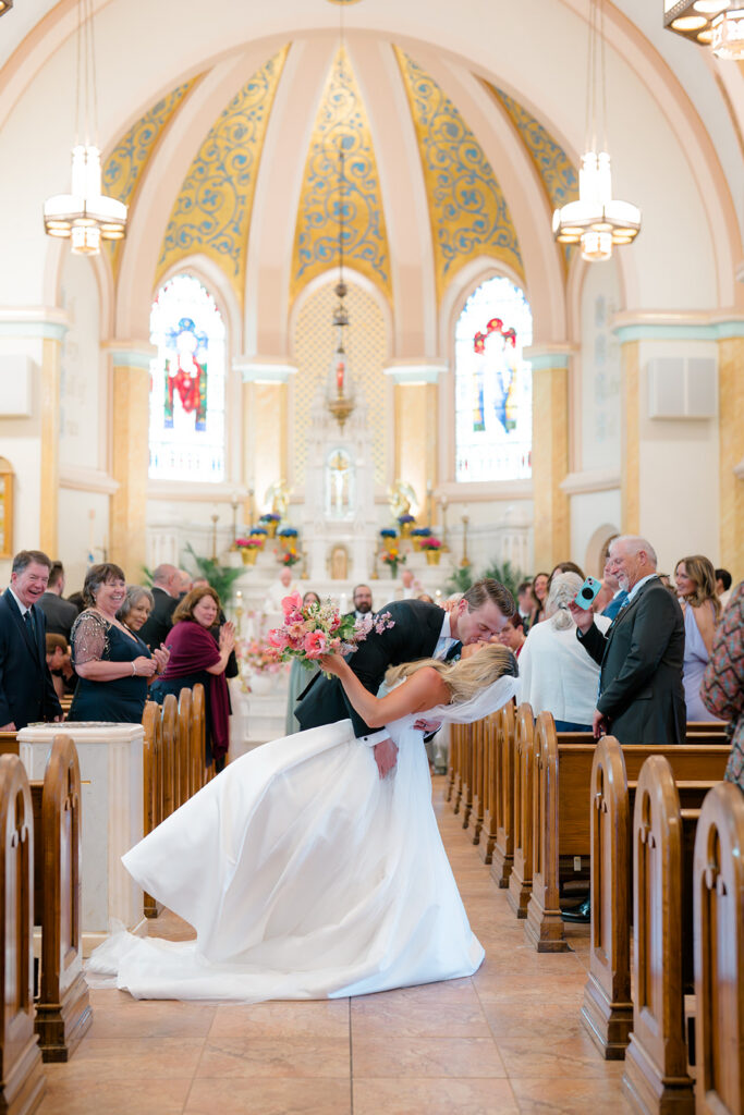 Wedding ceremony at Our Lady Star of the Sea church in Cape May, New Jersey